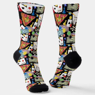 Game Night Board Games Party Socks
