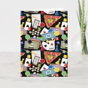 Game Night Board Games Snacks Party Card
