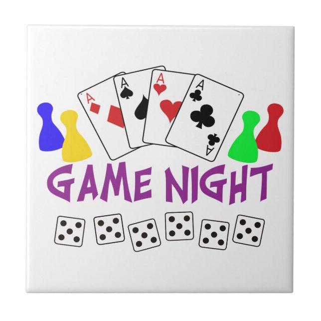 Game Night Ceramic Tile (Front)
