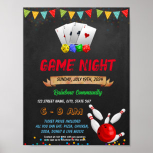 Game night event template poster