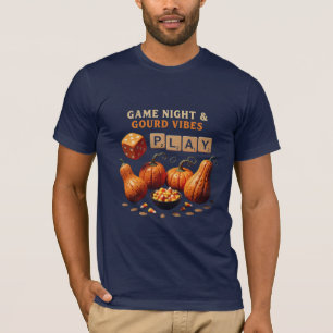 Game Night & Gourd Vibes Halloween Board Game Desi T-Shirt
