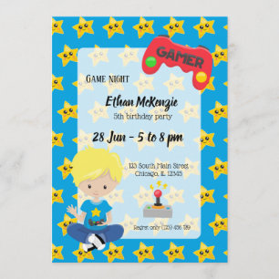 Game night party invitation