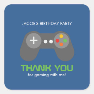 Game Night Theme Birthday Square Sticker