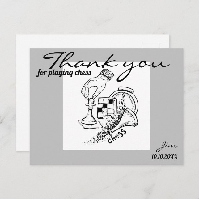 Game of chess. Graphic arts Postcard (Front/Back)