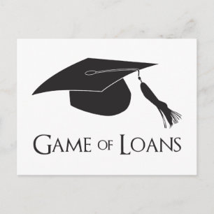 Game of College Graduation Loans Postcard