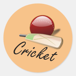 Game of Cricket, popular design Classic Round Sticker