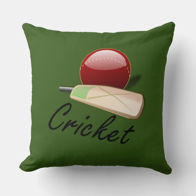 Game of Cricket, popular design, Throw Pillow (Front)