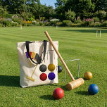 Game Of Croquet Tote Bag<br><div class="desc">Like croquet then this design is for you. It has all the gear you need for a game of croquet. The balls, the mallet, the goal and the flags. A full croquet set. This game of croquet design looks great on this tote bag. Perfect for yourself or as a gift...</div>