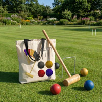 Game Of Croquet Tote Bag