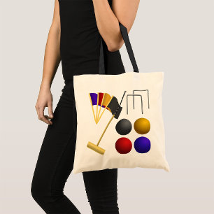 Game Of Croquet Tote Bag