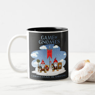 Game Of Gnomes Christmas Is Coming Two-Tone Coffee Mug