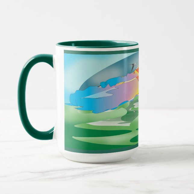 Game of Golf at Sunset Mug (Left)