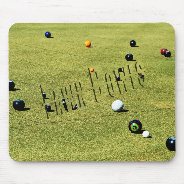 Game Of Lawn Bowls, Mouse Pad (Front)