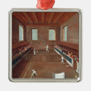 Game of Racquets Metal Ornament