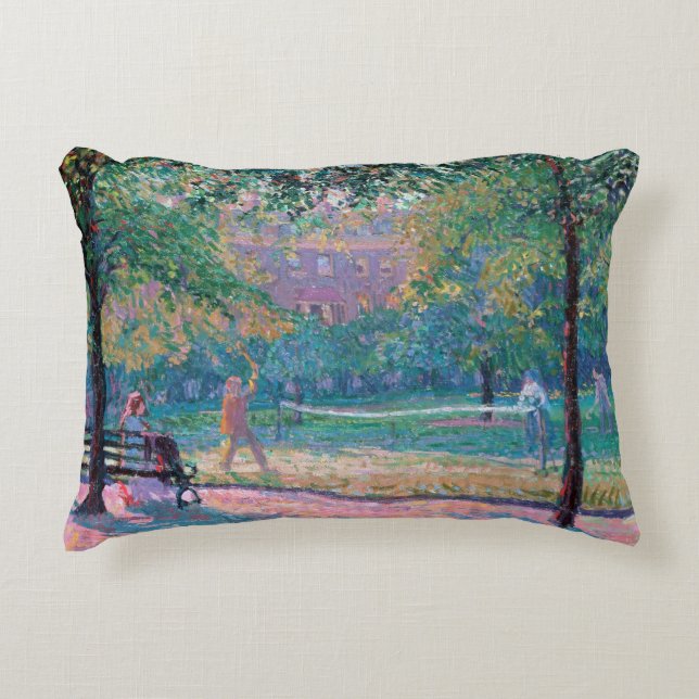 Game of Tennis Decorative Cushion (Front)