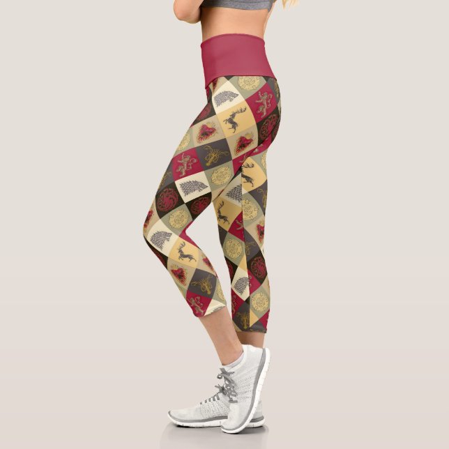 Game of Thrones Sigil Pattern Capri Leggings (Left)