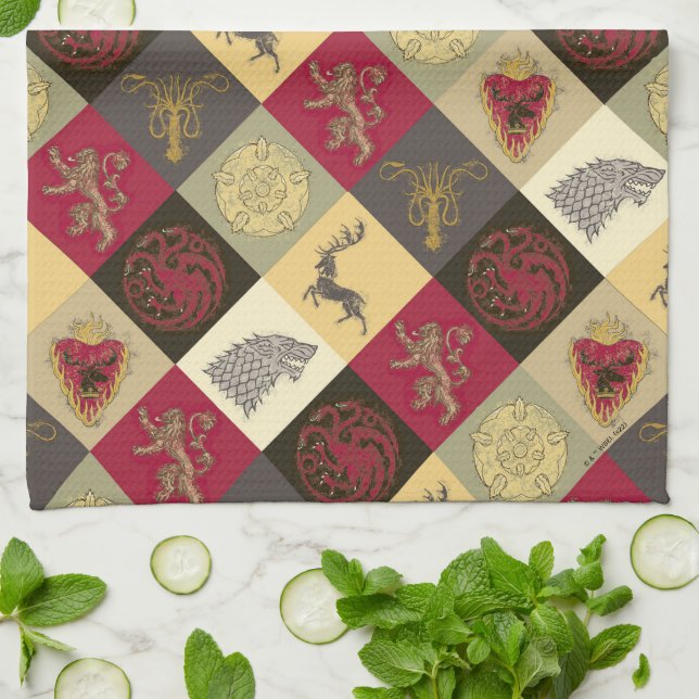 Game of Thrones Sigil Pattern Tea Towel (Folded)
