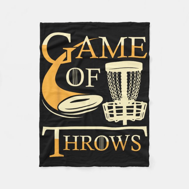 Game Of Throws - Disc Golf Player Flying Disc Golf Fleece Blanket (Front)