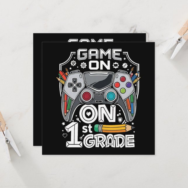 Game On 1st Grade Back to School (Front/Back In Situ)