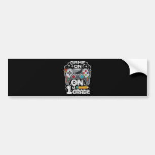 Game On 1st Grade Back to School Bumper Sticker