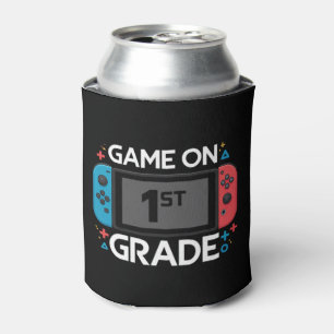 Game On 1st Grade Back To School Funny Gamer Can Cooler