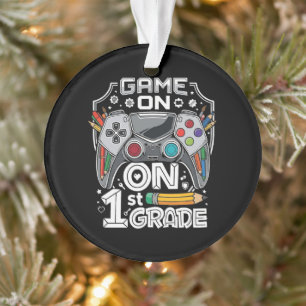 Game On 1st Grade Back to School Ornament