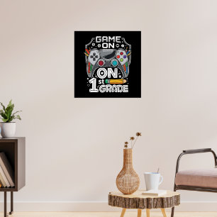 Game On 1st Grade Back to School Poster