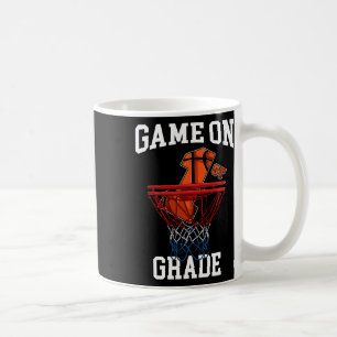 Game On 1st Grade Bysketbyll Byck To School Studen Coffee Mug
