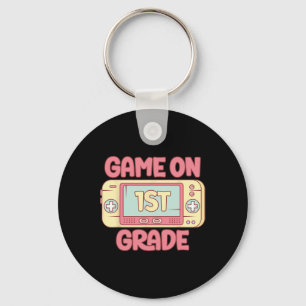 Game On 1st Grade Cool Video Game Ck To School Kid Key Ring