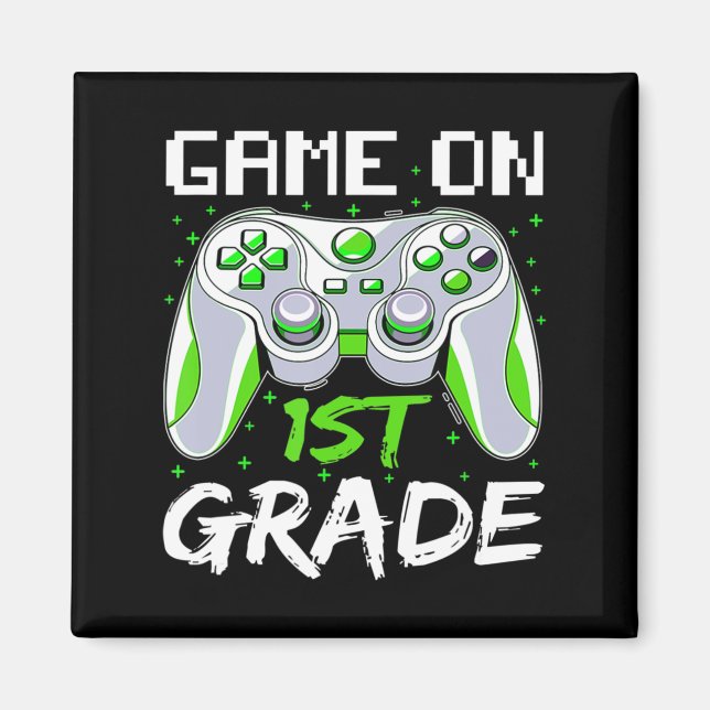 Game On 1st Grade  Fun Back To School Gamer Boys  Magnet (Front)