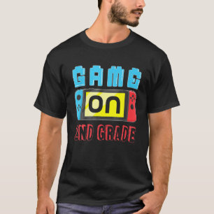 Game On 2Nd Grade Gaming Gamer Back To School Stud T-Shirt