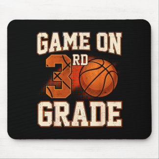 Game on 3rd grade basketball back to school mouse pad