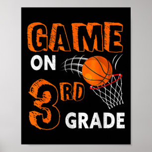 Game On 3rd Grade Bysketbyll Byck To School Fun Gi Poster