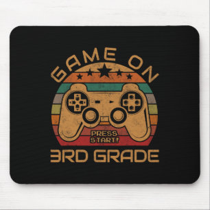 Game On 3rd Grade First Day Gamer Gift Byck To Sch Mouse Pad