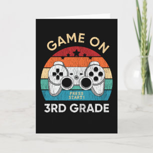 Game On 3rd Grade Gamer Back To School Student Card