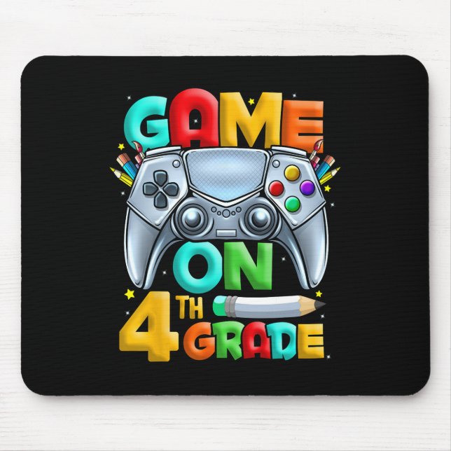 Game On 4th Grade Back To School 4th Grade Level U Mouse Pad (Front)