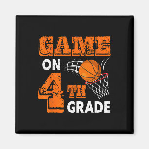 Game On 4th Grade Basketball Back To School Fun Gi Magnet