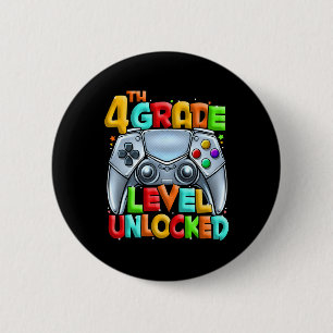 Game On 4th Grade Byck To School 4th Grade Level U 6 Cm Round Badge