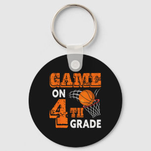 Game On 4th Grade Bysketbyll Byck To School Fun Gi Key Ring