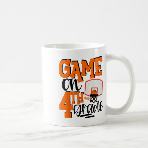 Game On 4th Grade Fun Sketll School T Shirt Coffee Mug