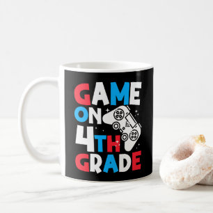 Game On 4th Grade Kids Birthday Party Cool Gaming Coffee Mug