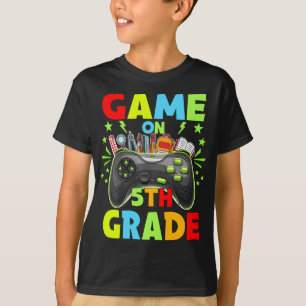 Game On 5th Grade Back To 5th Grade Level Unlocked T-Shirt