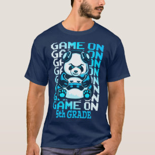 Game On 5th Grade Back To School Funny Panda Bear  T-Shirt