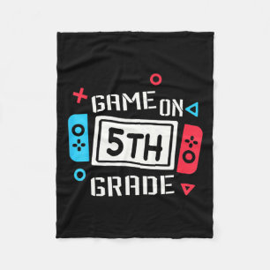 Game On 5th Grade Fun Team Fifth Back To School Fleece Blanket