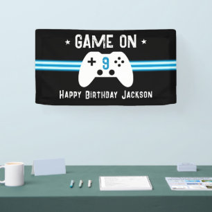 Game On 9th Birthday Banner
