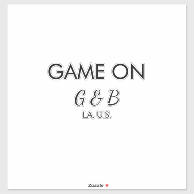 Game on add couple name wedding party place city g (Sheet)