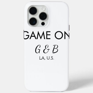 Game on add couple name wedding party place city g iPhone 15 pro max case