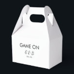 Game on add couple name wedding party place city g favour box<br><div class="desc">design</div>