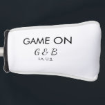 Game on add couple name wedding party place city g golf head cover<br><div class="desc">design</div>
