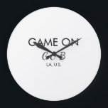 Game on add couple name wedding party place city g large clock<br><div class="desc">design</div>